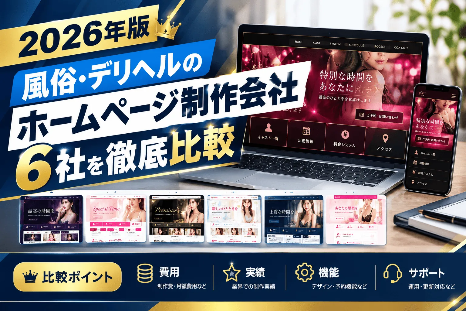 風俗・デリヘルのホームページ制作会社6社を徹底比較【2026年版】