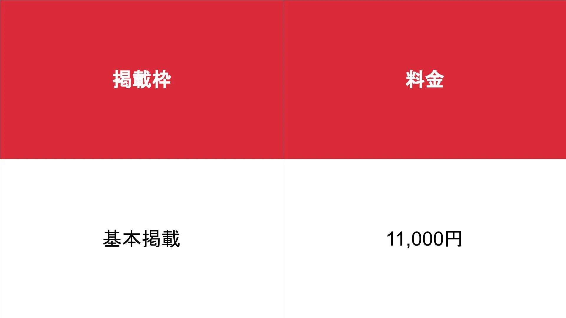 媒体名_基本_料金表