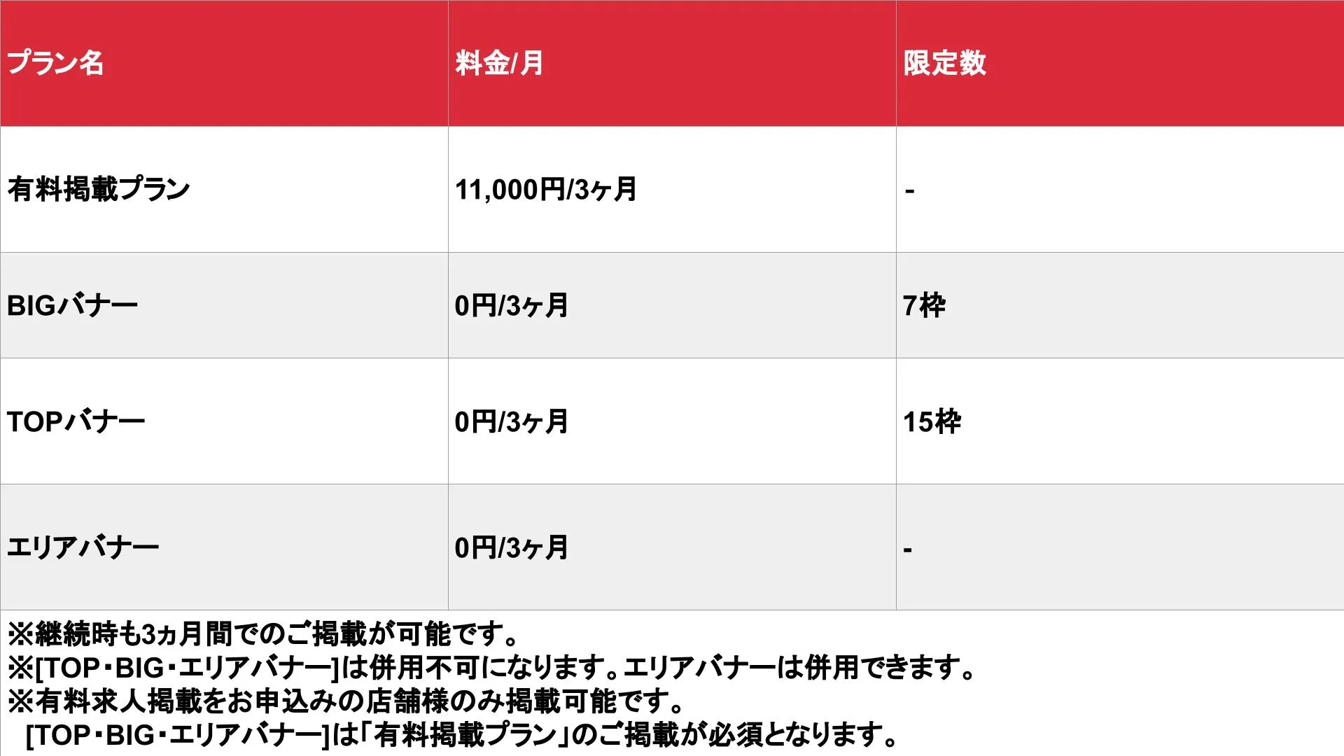 キラーラ_基本_料金表