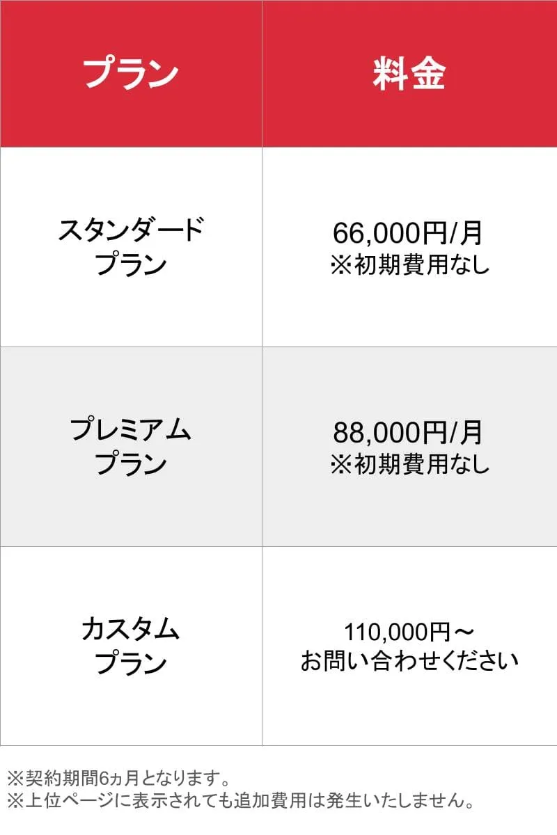 レヴィンチMEO対策_基本_料金表