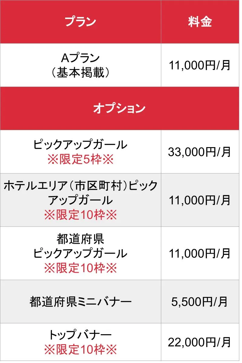 媒体名_基本_料金表