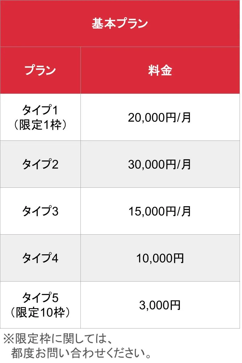 媒体名_基本_料金表